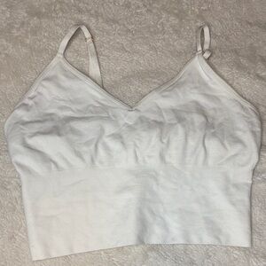 White Cropped Bralette Top